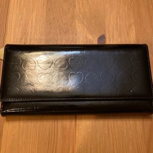 Vintage Lovecat Paris patent trifold wallet